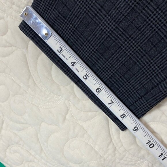 NEW Hilary Radley Gray Plaid Dress Pants Straight Leg Trousers - Picture 9 of 13